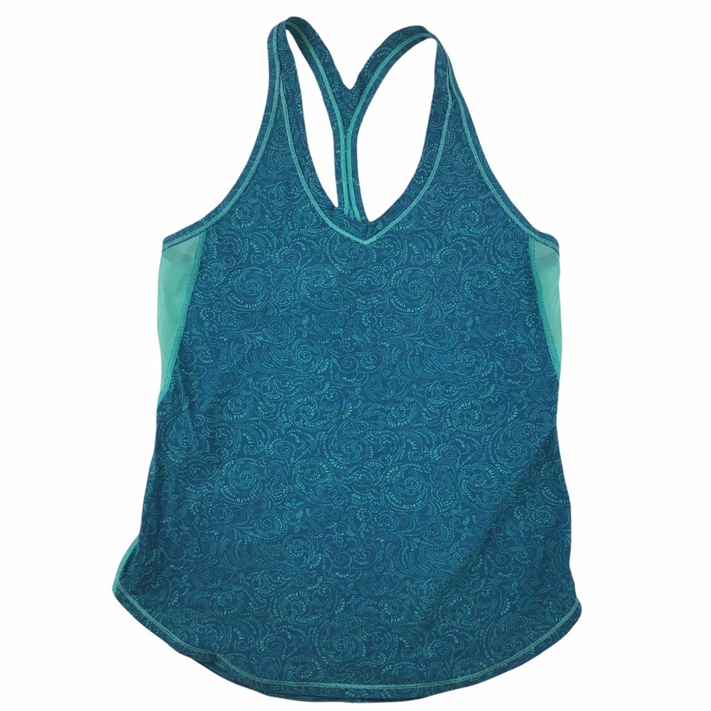 Lululemon S 4 6 tank top sheer green racer back